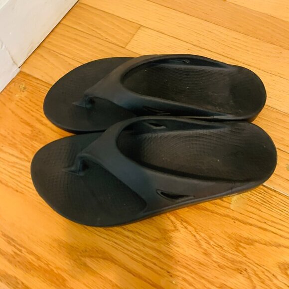 OOFOS OOriginal Sandals Navy Blue Mens 11 Womens 13 Thong Flip Flop main image 6